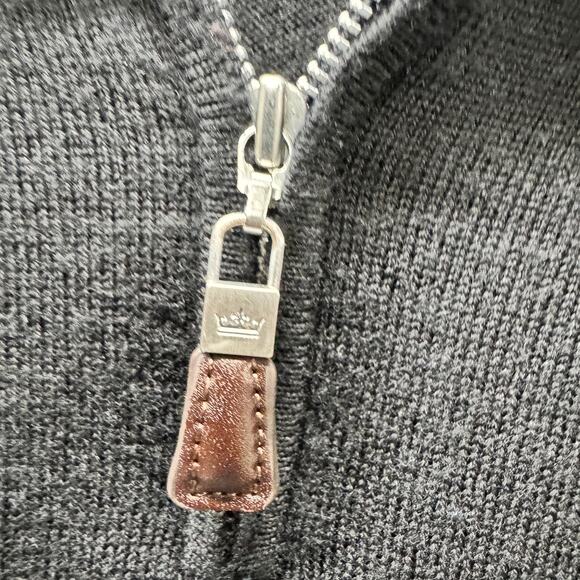 Peter Millar Sweater Mens Large Black Crown Soft 1/4 Zip Merino Wool Silk SEGMA - Picture 4 of 11